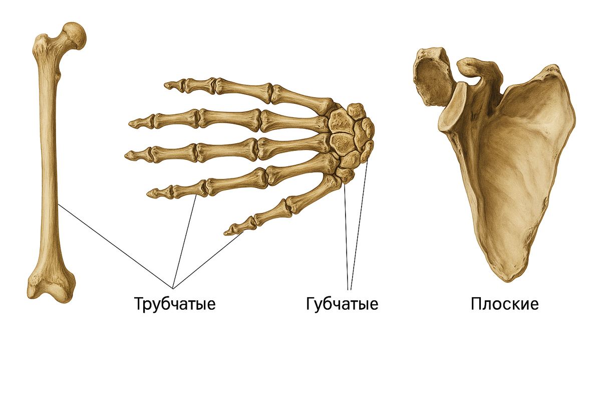 Разные типы костей человека